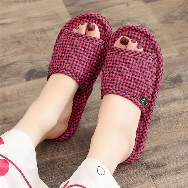 Korean Version of New Cloth Sole Slippers, Wooden Floor, Silent Indoor Soft Sole, Women's Home in All Seasons Machine Washable