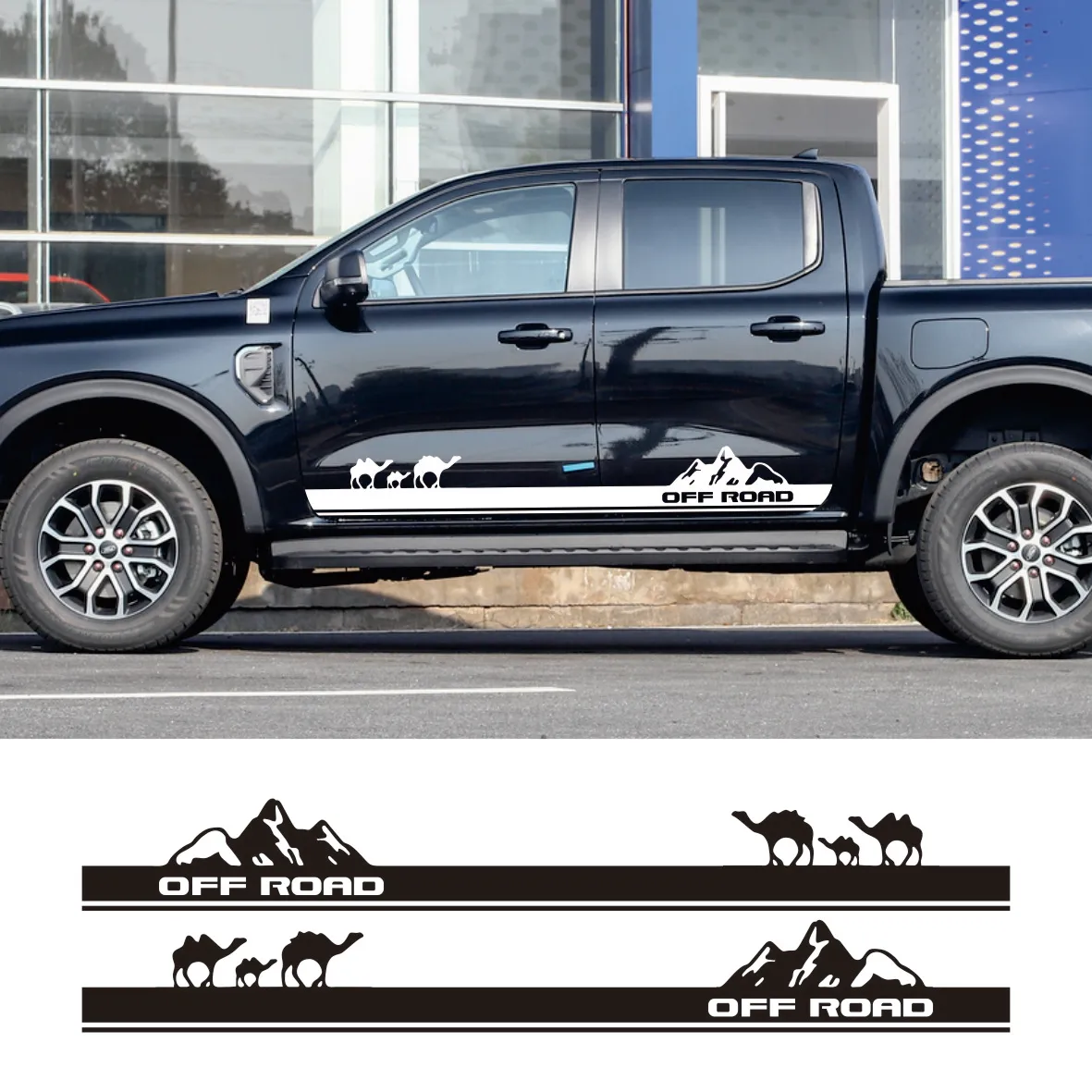 

Pickup Door Side Skirt Sticker Truck Graphics Mountain Styling Decoraiton 4X4 Off Road Decor Decal Cover Auto Tuning Accessories