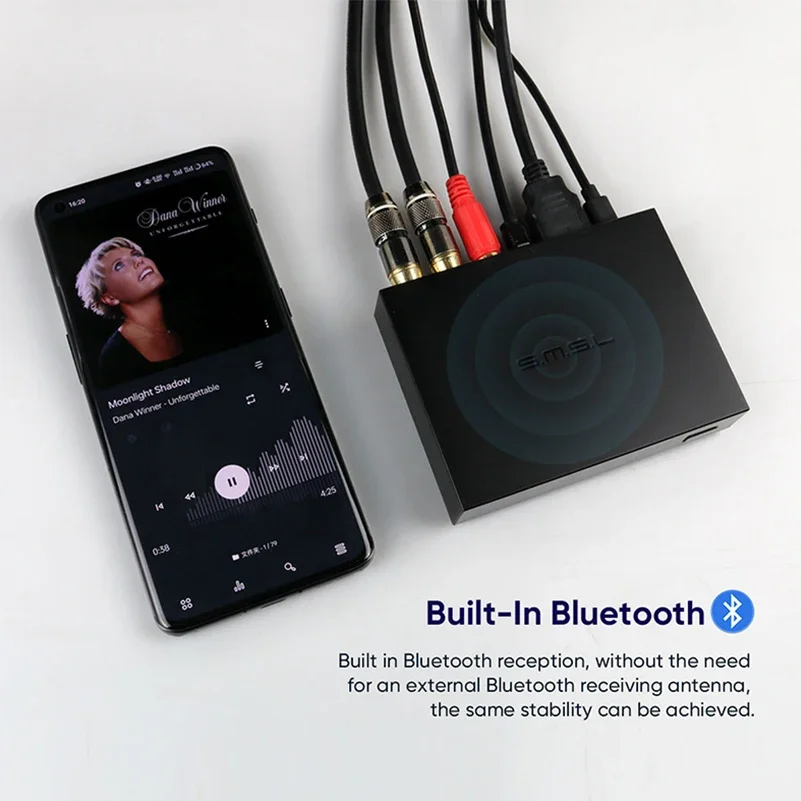 SMSL PS100 Multifunctional Audio Converter Bluetooth Receiver for DAC/AMP ES9023 chips with HDMI/Optical/Coaxial Input