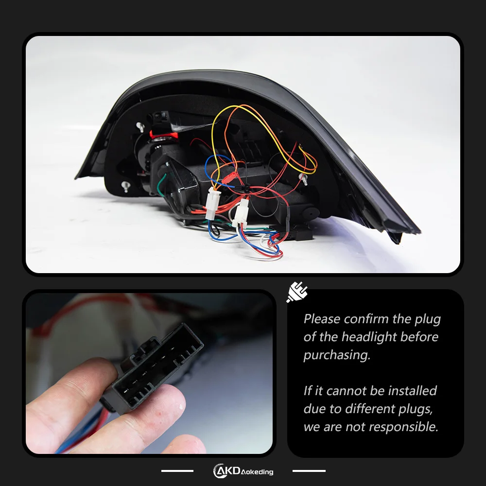 سيارة لسيارات BMW E60 2003-2010 الذيل مصباح Led أضواء الضباب DRL يوم تشغيل ضوء ضبط اكسسوارات السيارات 520i 523i 525i 530i أضواء خلفية #4