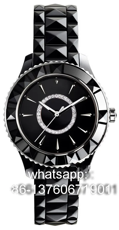 Luxury New Black White Ceramic Quartz Watch Men Women Sport Watches