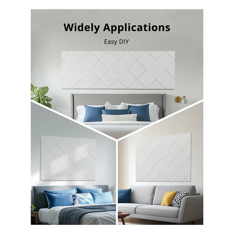 Dropship-12 Pack Self-Adhesive Acoustic Panels,12 Inch X 12 Inch X 0.4 Inch Soundproof Wall Panels Splicing Design,For Walls Hom