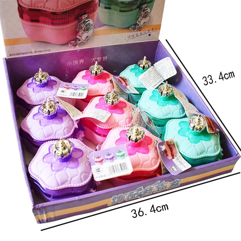 Kids Jewellery Box With Lights Music Children's Play House Treasure Box Girls Princess Theme Music Box Toys Ideal Birthday Gift