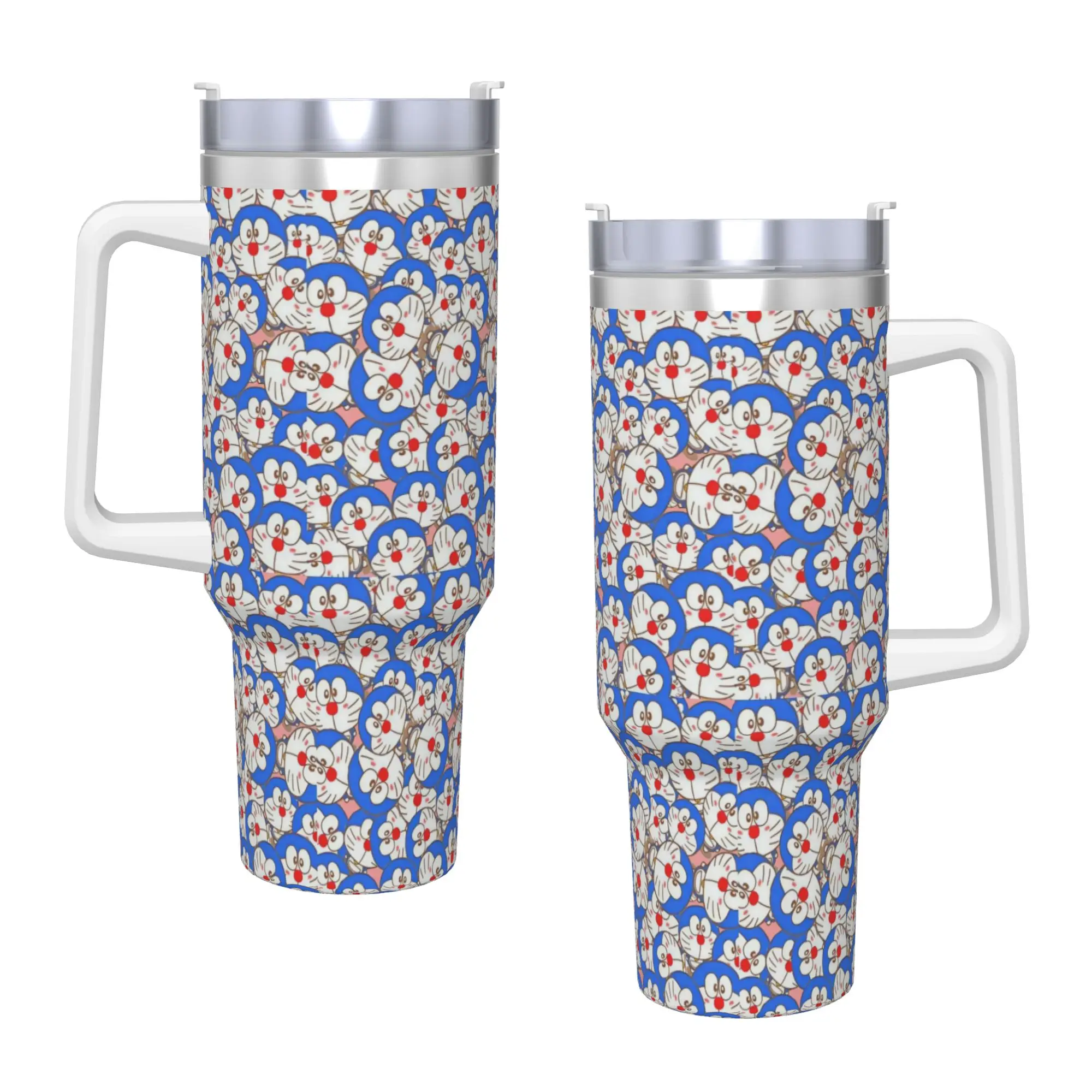Doraemons  Tumbler  Cold and Hot Water Bottle Portable Stainless Steel Coffee Mug Graphic Driving Car Mugs