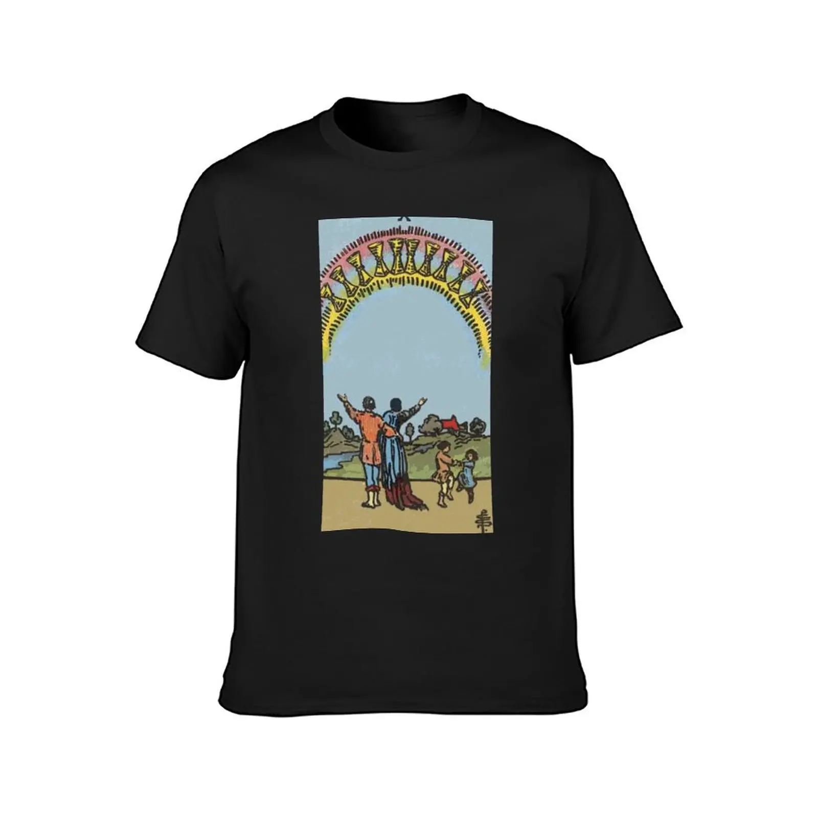 Ten of Cups Tarot Card Rider Waite Classic T-Shirt cute tops customs mens workout shirts