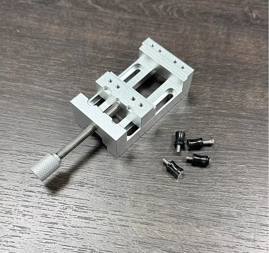 Small Precision Mini Vise Workbench Walnut Fixed Fixture Multifunctional Aluminum Alloy Vise Accessories Motherboard