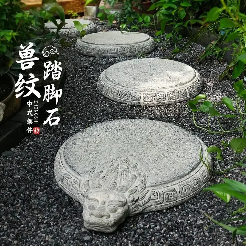 

Камень педали садового макета, нескользящий уличный двор, круглый ландшафтный дизайн газона, камень tingbu, шаговый камень