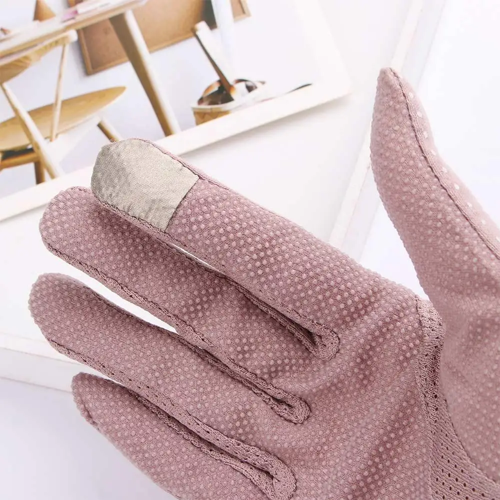 Summer Slip Resistant Women Anti Uv Breathable Lace Gloves Touch Screen Sunscreen Gloves Driving Glove