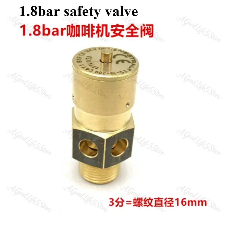 For Semi-automatic Coffee Machine Boiler Safety Valve, Pressure Relief Valve, 1.8bar High Pressure Protection Valve, 3-minute