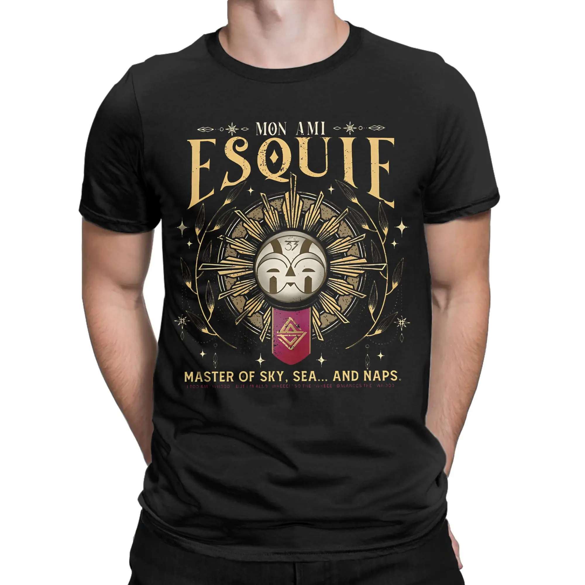 Clair Obscur Expedition 33 T-Shirt for Men Main Character Leisure Cotton Tee Shirt Crew Neck Short Sleeve T Shirt Clothes