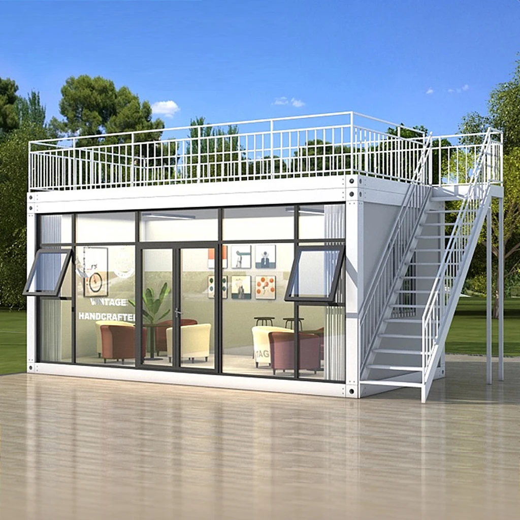 Customized Double Two-Storey Residential Container House Small Prefabricated Living Office Quick Assembly Movable