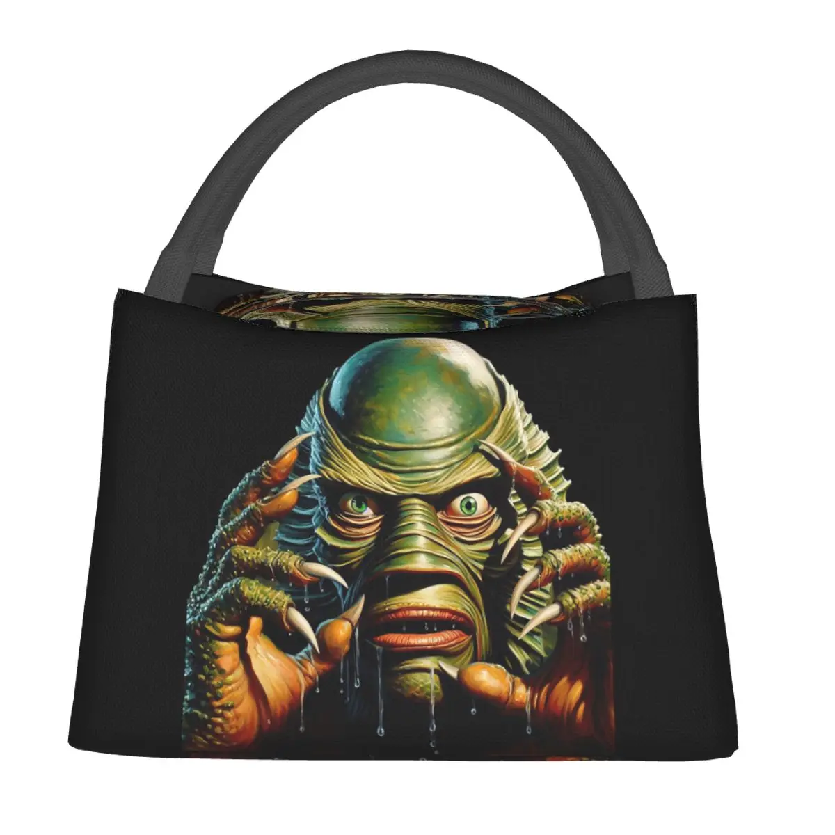 Creature From The Black Lagoon Lunch Bags Insulated Bento Box Lunch Tote Picnic Bags Cooler Thermal Bag for Woman Girl Travel