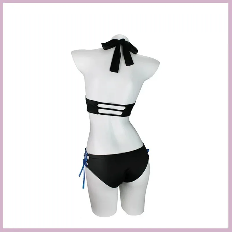 Anime Kanroji Mitsuri Cosplay Kostüm Sommer Tag Strand Badeanzug Sonnencreme Jacke Sexy Bikini Set Frau Kawaii Karneval Suitx; 2'a