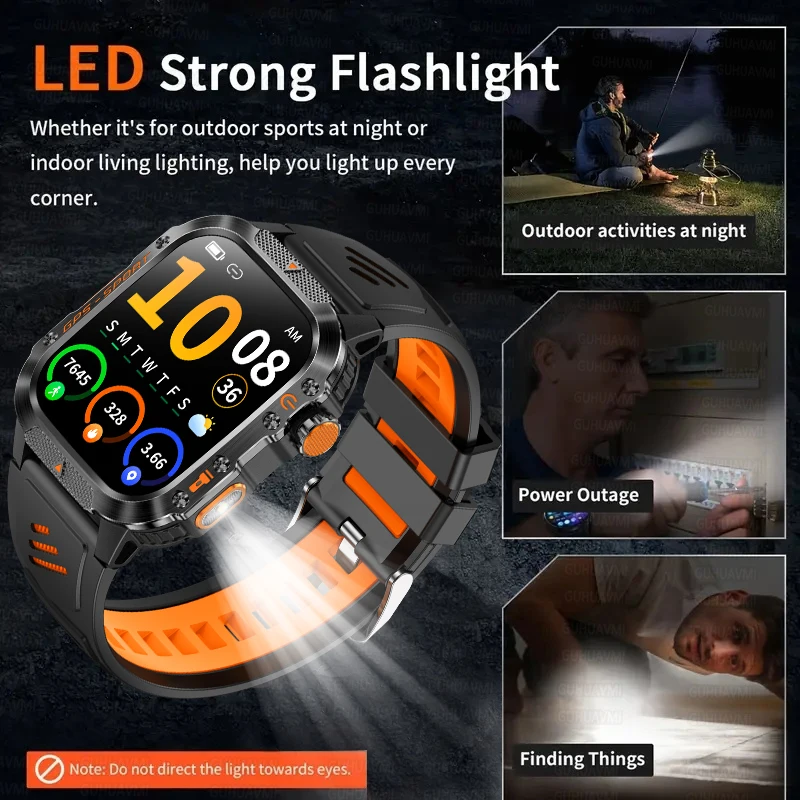 2025 New Military Smart Watch T-Rex 3 Bulit-in GPS Compass Altimeter Barometric IP69K Waterproof Fitness HD Call Smart watch Men