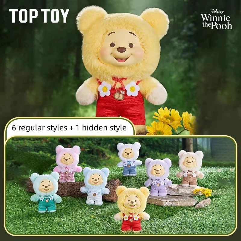 TOP TOY Disney Pooh Bear Candy Bear Series Caja Sorpresa de Vinilo, Lindo Colgante para Mochila, Modelo de Anime para Escritorio, Juguete Infantil, Regalo