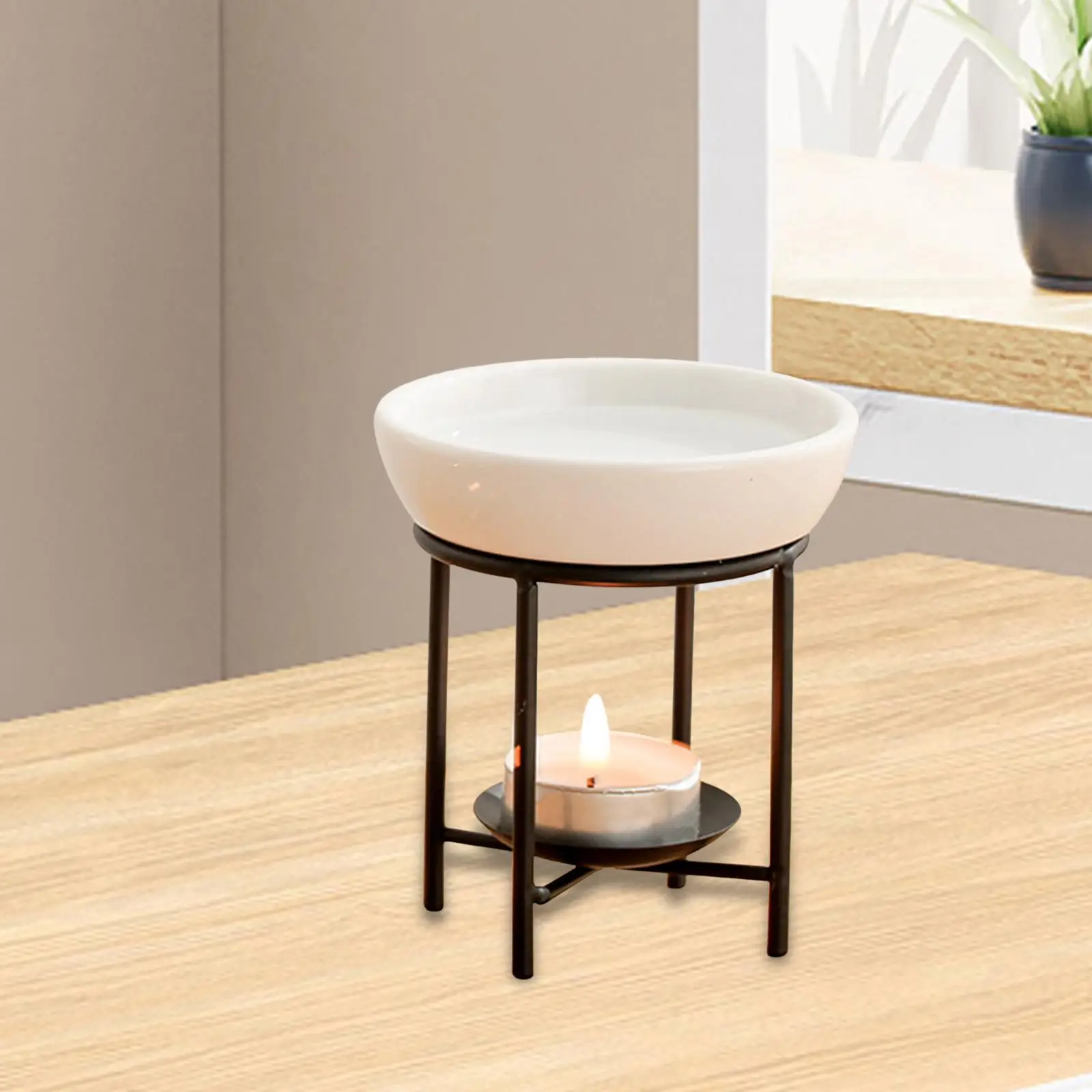 Ceramic Essential Oil Burner Candle Warmer Aroma Diffuser Decorative Fragrance Holder for Home Office Living Room