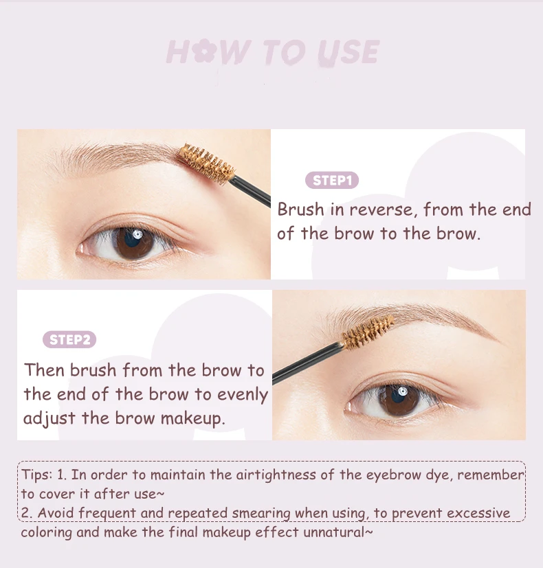 Judydoll Eyebrow mascara Balm Brush Out The Hair Flu Plump Waterproof Natural Long Lasting Eyebrow Tint Cosmetics Women Beauty