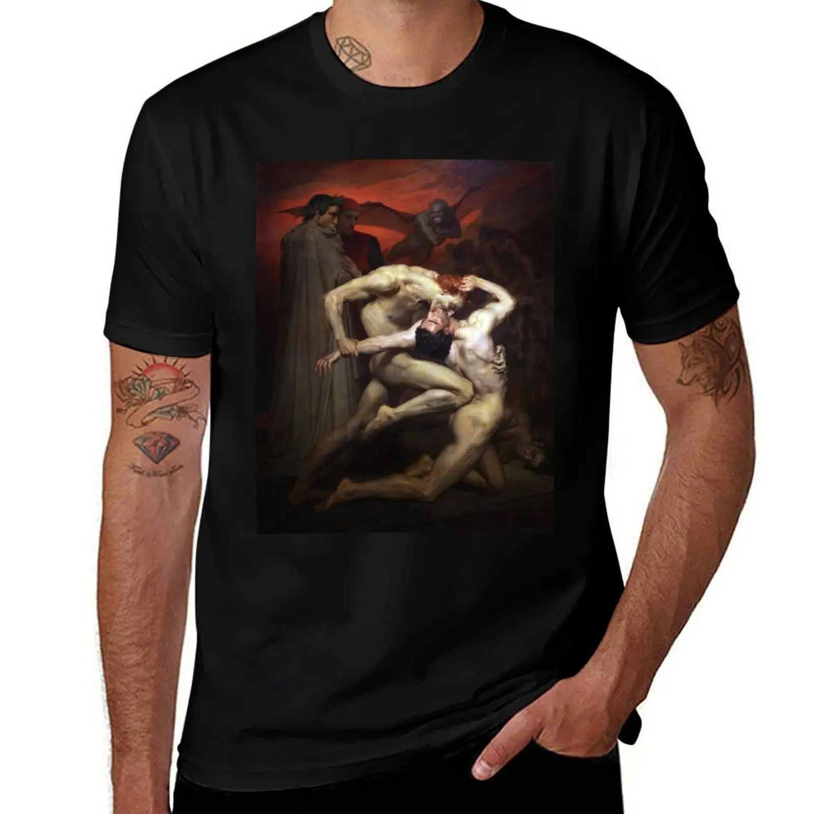 Dante and Virgil William Bouguereau T-Shirt Outdoor Activity Sports T-Shirt