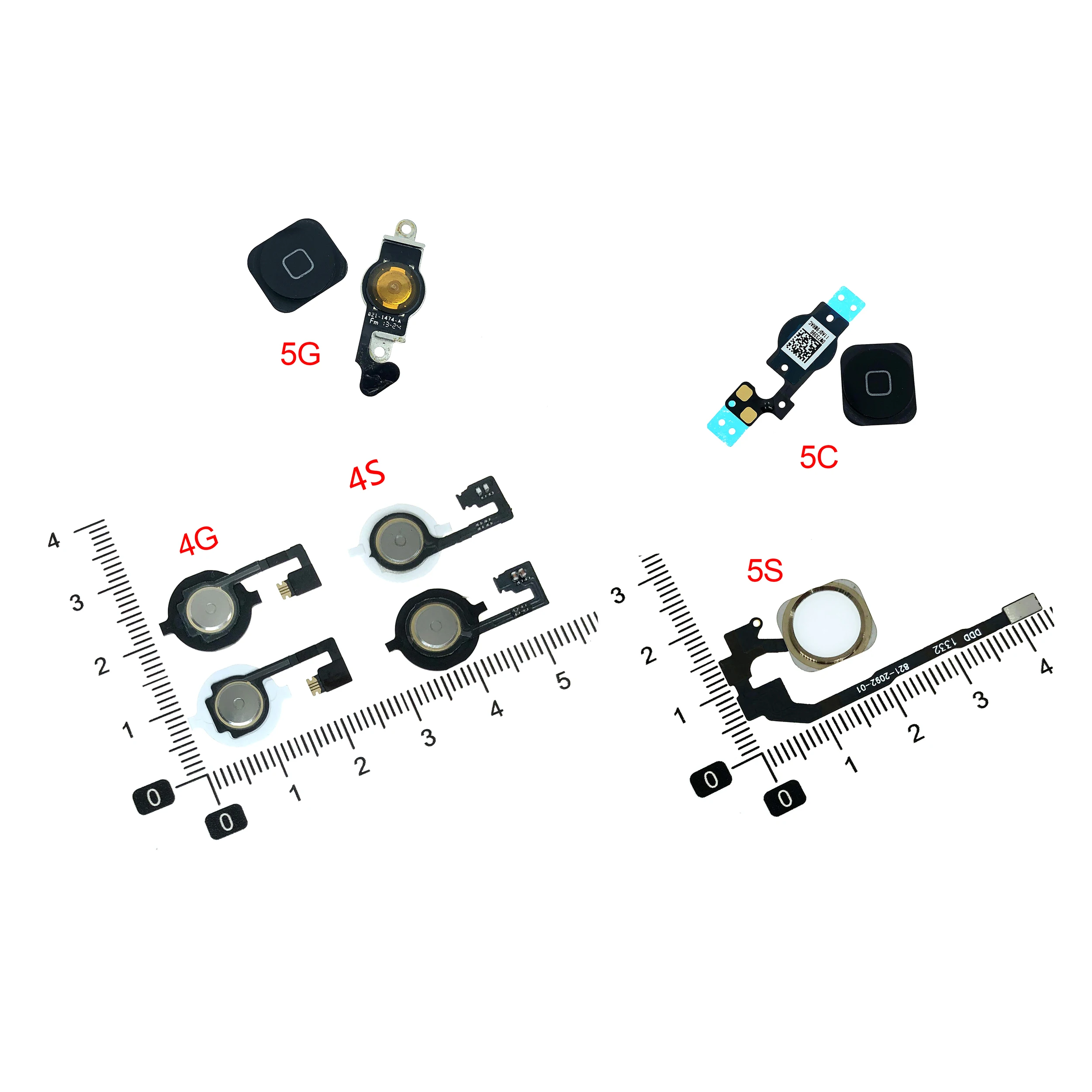 For iPhone 4 Menu Home 5 Button 5S 5C 6G 6S Flex Cable 6Plus 6SPlus Flex Assembly Parts Replacement