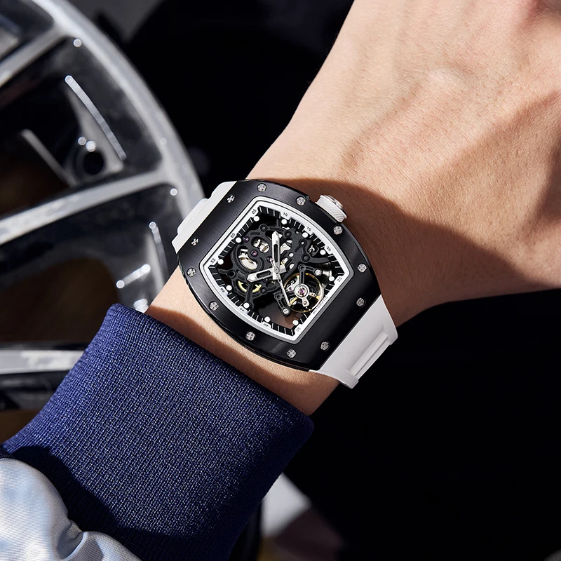 

Fashion Men's Waterproof Automatic Watch with Night Display Mechanical Arabic Numerals Muslin Dial Azan Wristwatch