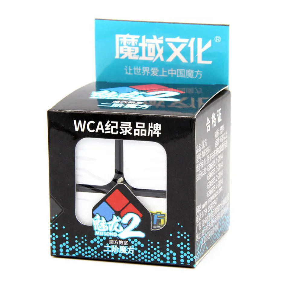 Moyu Meilong 2 2x2 Cubo mágico de velocidad sin pegatinas juguetes profesionales MFJS Meilong 3C 3X3 Cubo mágico rompecabezas