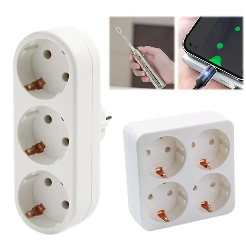 

Universal 1 to 3/4 Way EU Conversion Plug 16A 250V Socket Adapter Fire Resistant Power Socket Plug International Travel