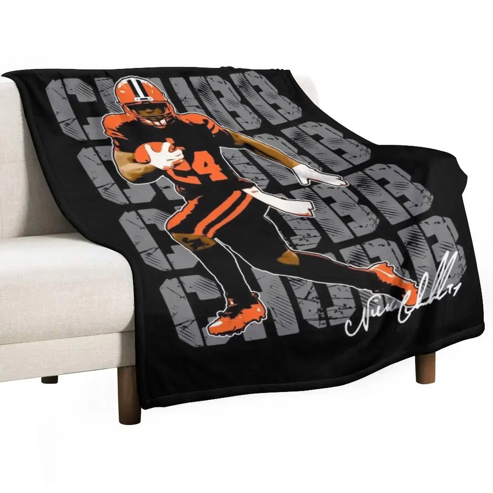 Nick Chubb Throw Blanket Bed covers Luxury Throw Sofa Throw Blankets