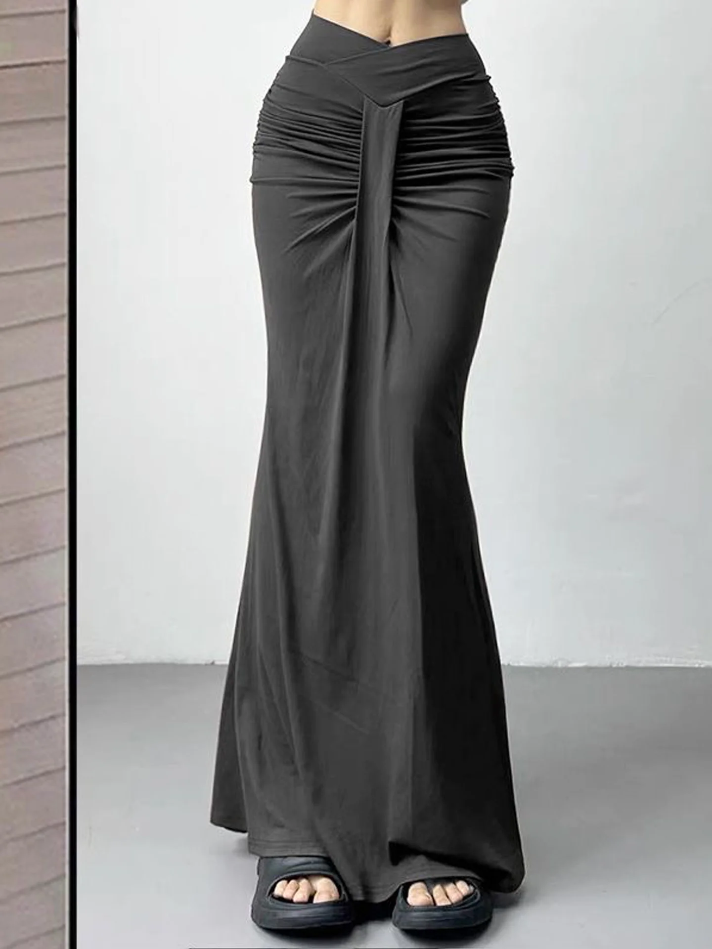 High Waist Slimming Long Fish  - Skirts ulasan dan harga