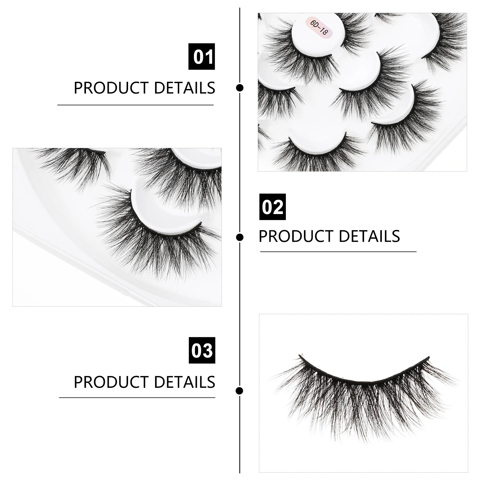 1 caixa de cílios postiços de aparência natural, acessórios de maquiagem duráveis, fácil aplicação, cosméticos, cílios postiços