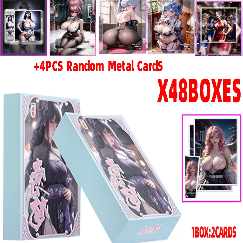 

Wholesale 48BOXES Newest goddess story cards Chunshan Meng series metal Card Swimsuit Bikini Feast TOys And Hobbies Gift