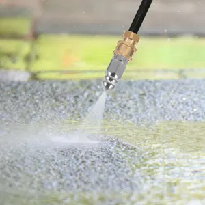 1Set Garden Hose Sprayer Nozzle Stainless Steel High Pressure Jet Head for Outdoor Cleaning Adjustable Spray Patterns Quick