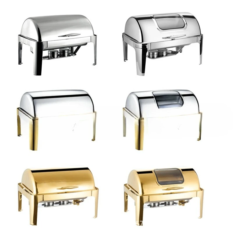 

12L Rectangle, Buffet Stove, Stainless Steel, Hotel, Visual