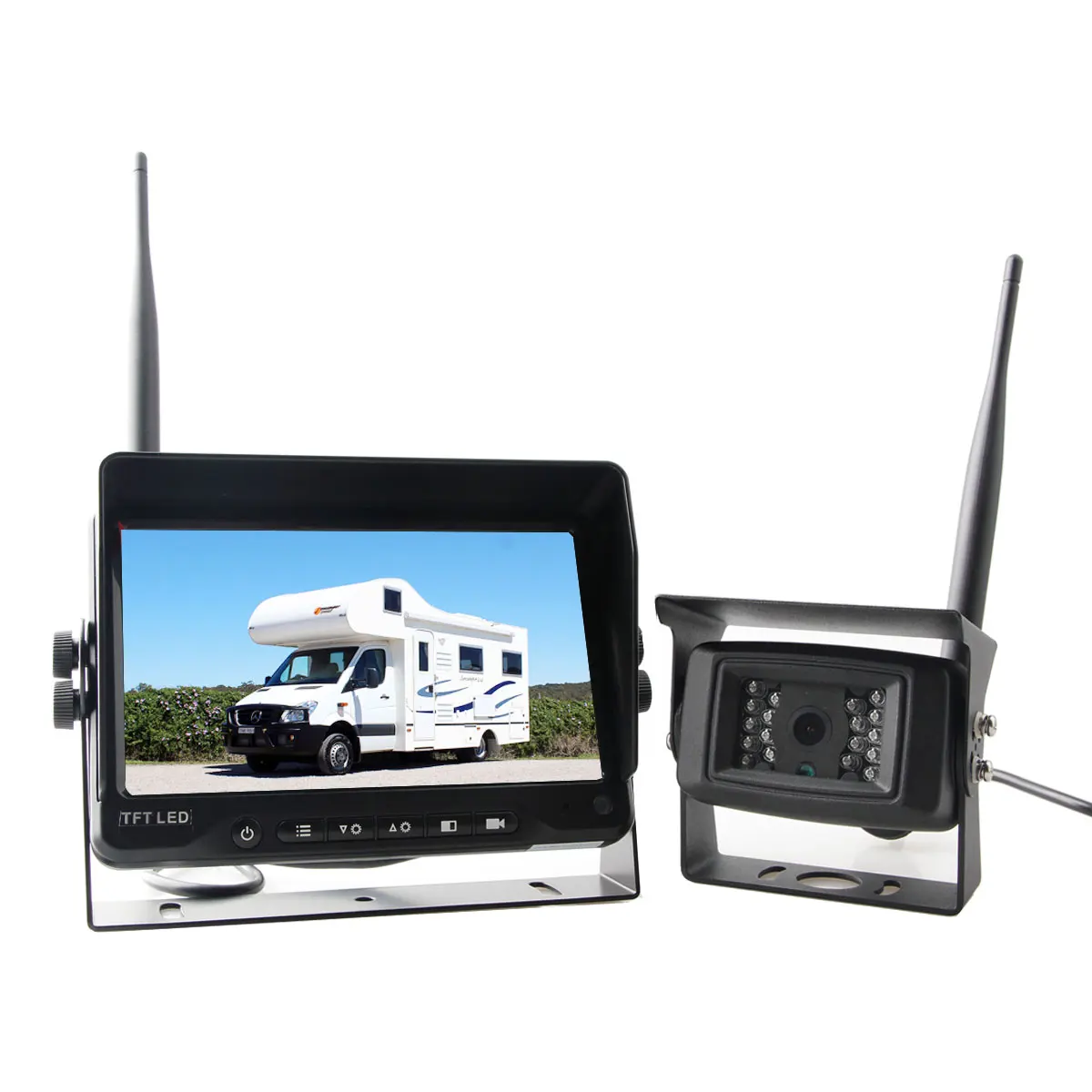 Wireless 2 Backup 2.4G Wireless Surveillance System With 7