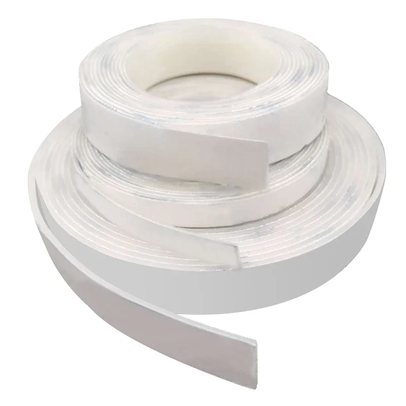 1M/2M/5M White Self Adhesive Seal Gasket Silicone Rubber Strip Reusable Strong Sticky Wall Tape Strips Thickness 2mm Width 20mm