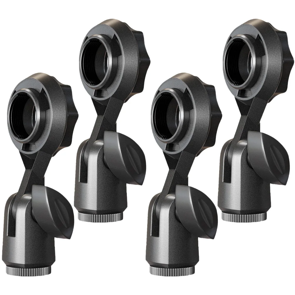 

4pcs Capacitive Microphone Stand Clips Adjustable 270 Degree Rotation Universal Mic Holder Clamp for Handheld Wireless Mics