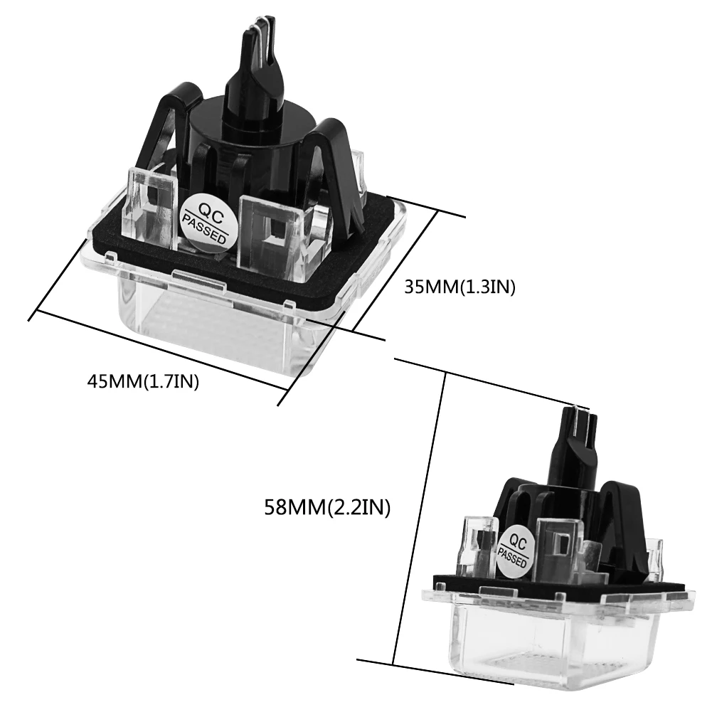 2Pcs Canbus Error Free LED License Plate Light T10 for Mercedes Benz W204 W212 C207 C216 W221 2007-2011 Number Plate Lamp White