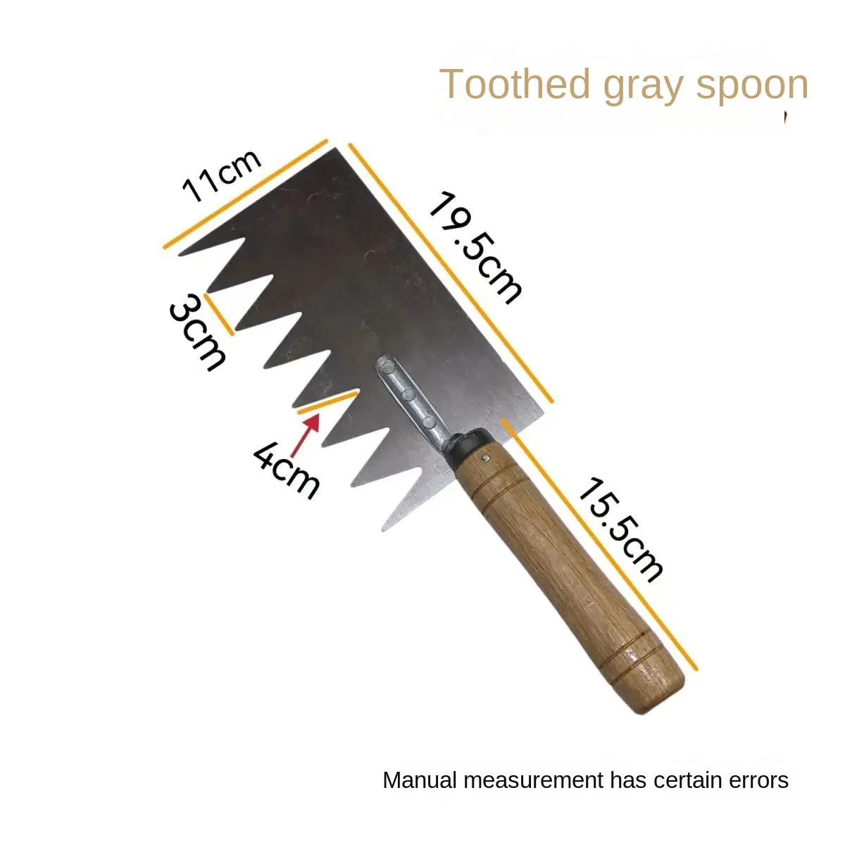 Trowel Plaster board Serrated trowel tile maker Big White thickened stainless steel wall plaster tile tool