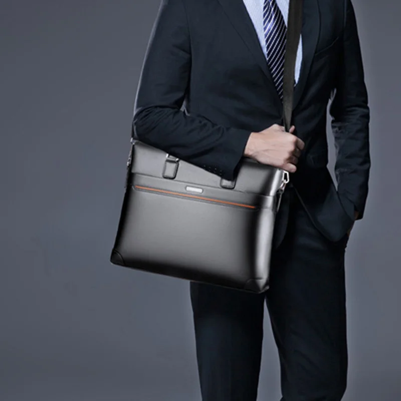 Męskie teczki z zamkiem błyskawicznym w stylu Vintage luksusowa torebka ze skóry PU męska torba na ramię torba na laptopa biznesowa męska torba na laptopa