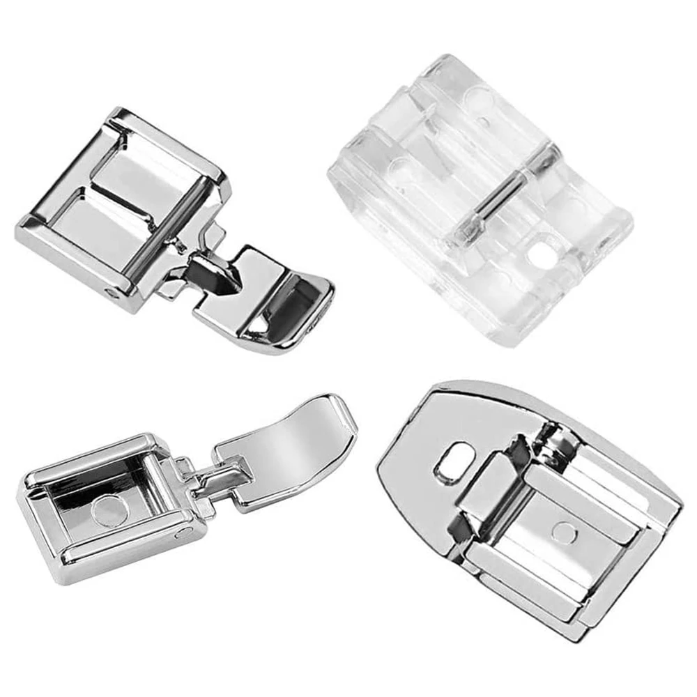 

4PCS Zipper Foot Sewing Machine Presser Foot Set Zipper Foot and Invisible Zipper Foot fit DIY Low Shank Snap-On Sewing Machine