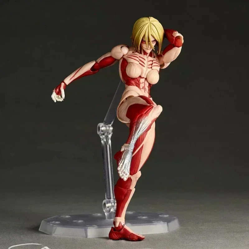 Figuras de Ação Revoltech Yamaguchi do Anime Attack on Titan, Titã Blindado Kaiyodo, Modelo de Brinquedo com Juntas Móveis, Presentes