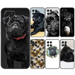 Cute Black Pug Dog Case For Honor 90 70 50 Lite Magic 5 Magic 6 Pro X6 X7 X8 X9 X6a X7a X8a X9a X8b X9b Cover