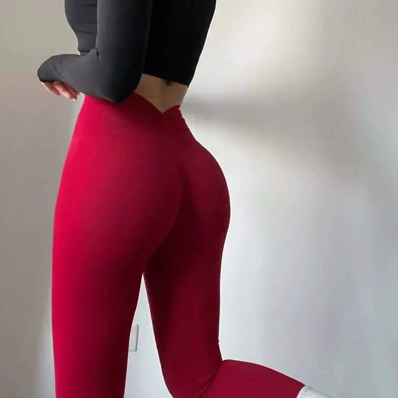

Women's High Waisted Quick Dry Fitness Pants Hip Lifting High Elasticity Sports Running Yoga Tight Pants