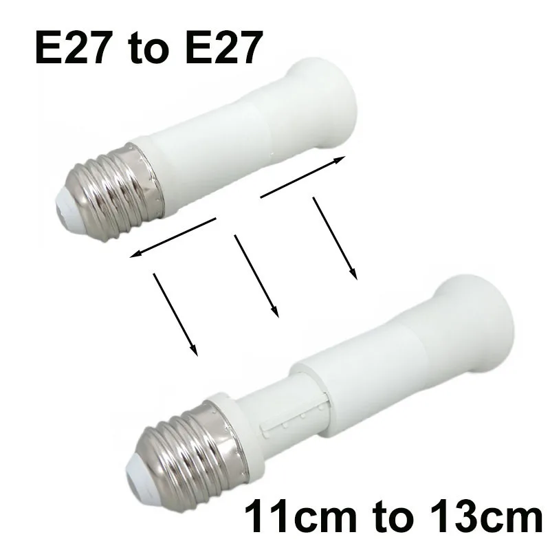 E27 do E27 przedłużenie śruby LED podstawa żarówki lampa teleskopowa 11cm 13cm przedłużenie konwertera uchwyt konwerter gniazdo zasilania Adapter