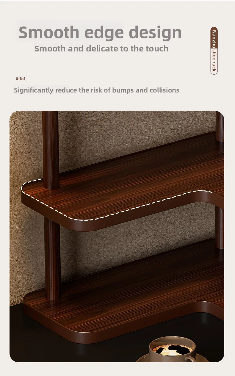 Premium Bamboo Corner Desktop Multi-Layer Storage Shelf - Corner Organizer — detail 6
