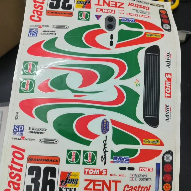 TC054 1/10 Supra 2000 RC Drift Body Stickers.Decals