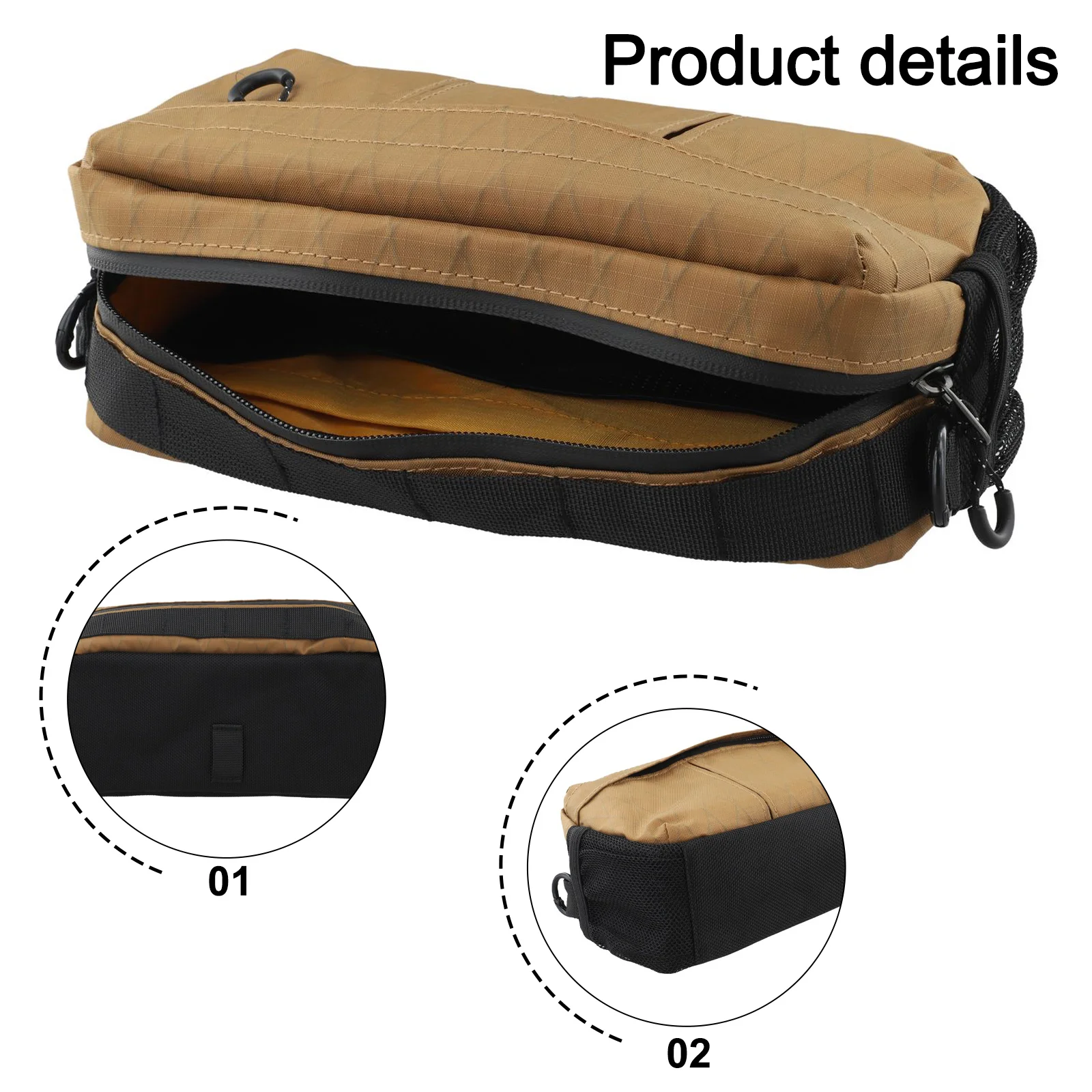 

Handlebar Bag for Bike with Water Resistant Nylon Adjustable Straps and Spacious Interior for Trail and Commute