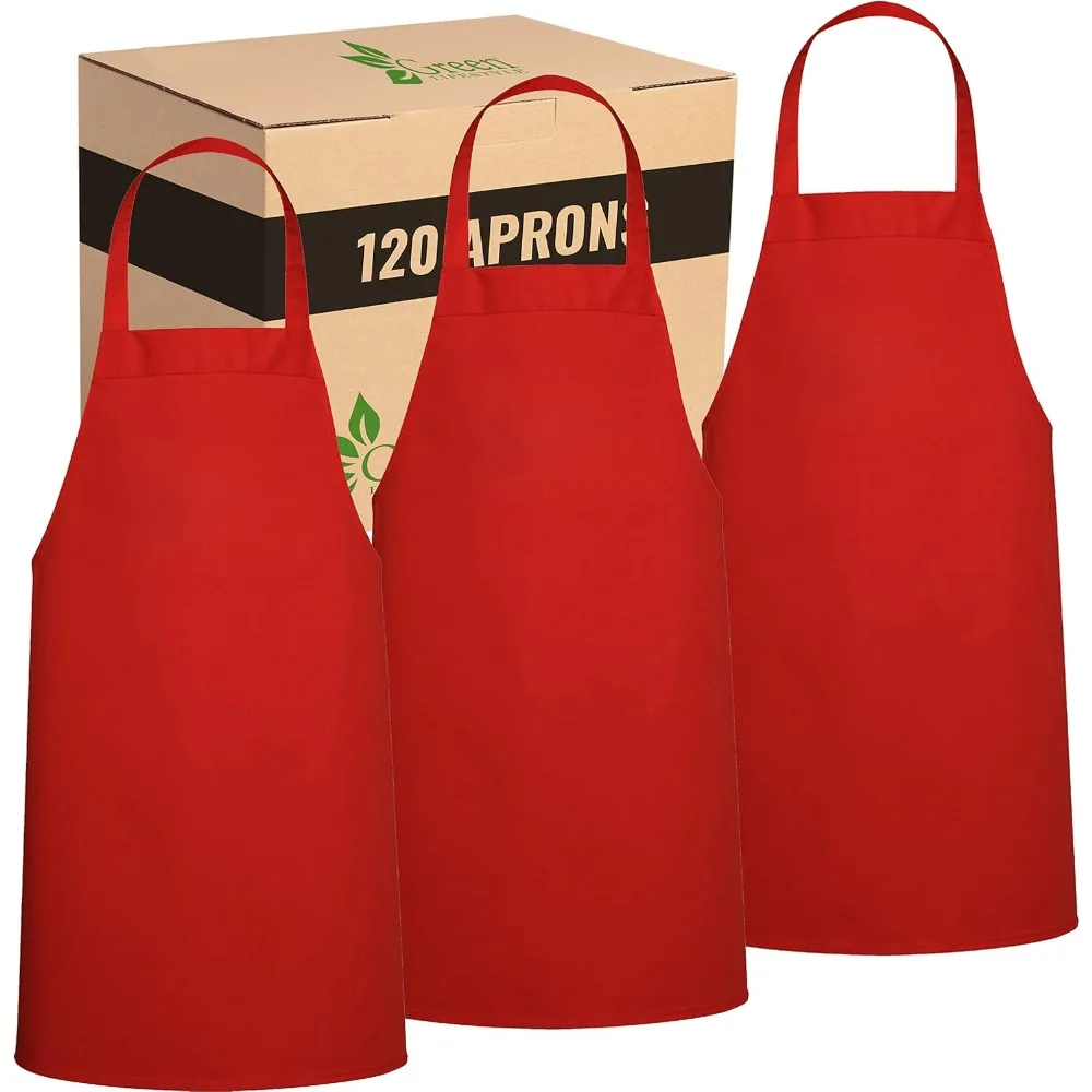120 Pack Professional Chef Apron – Grilling Aprons for Men, Waterproof Cooking Apron for BBQ, Work or Restaurant Use