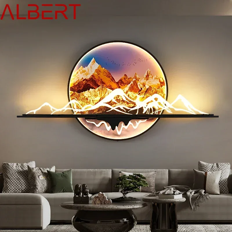 ALBERT Modern Picture Wall Light LED 1 Meter Diameter Landscape Mural Lamp For Home Living Room Study Bedroom Decor Painting