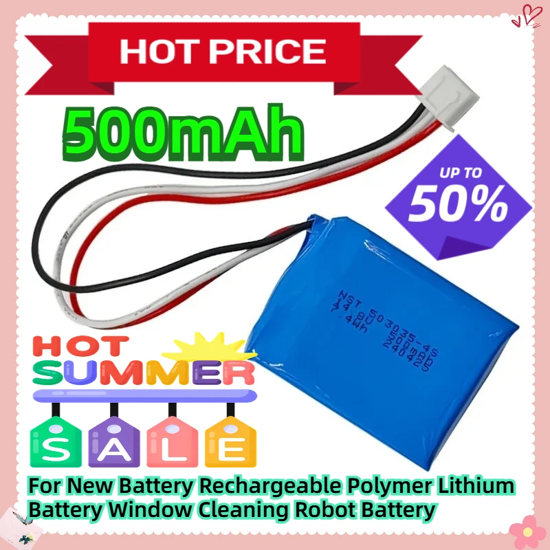 

14.8v 500mAh For New Battery Rechargeable Polymer Lithium Battery Window Cleaning Robot Battery