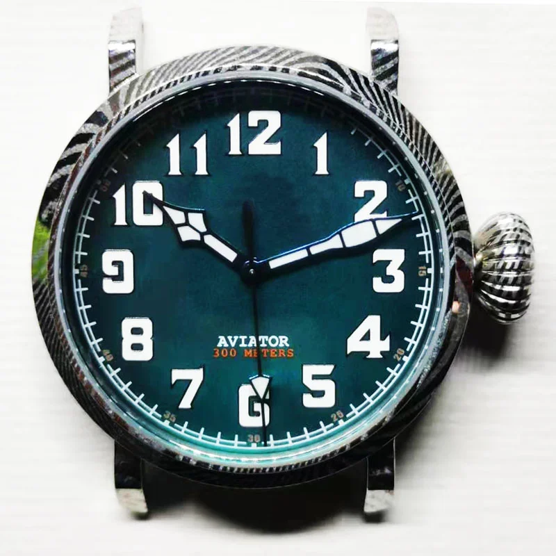 Tamsid Sapphire MOP/Dial Meteorit Jam Tangan Militer Perunggu/Titanium/Damaskus Menyelam Tahan Air Mekanis Otomatis untuk Pria